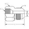 World Wide Fittings Female JIC to Male JIC Tube End Reducer 5015X05X04